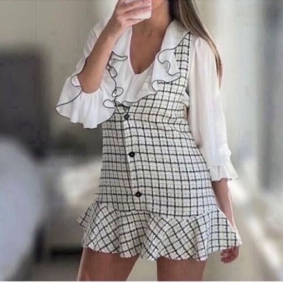 Zara Blue Mini LongSleeve Dress(Size Small) - Picture 5 of 9